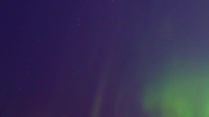 Wall Mural - time-lapse of aurora borealis, polar lights with milky way stars.