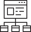 © North - Diagram of website structure and navigation line icon
