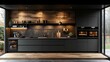 © Phurichai - Modern Sleek Kitchen Design with Dark Wood Accents and Elegant Lighting in Contemporary Home Interior