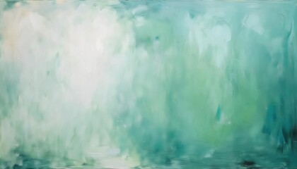 Fototapete - soft mint green abstract texture with white gradient, dreamy watercolor effect, modern minimalist background for interior decor

