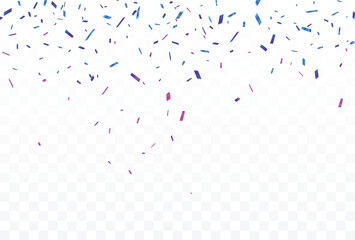 Wall Mural - colorful confetti celebrations design isolated on transparent background