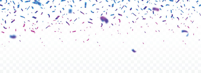 Wall Mural - colorful confetti celebrations design isolated on transparent background