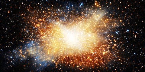Wall Mural - Cosmic Burst of Light and Energy: Capturing the awe-inspiring spectacle of a star's explosive demise, a breathtaking cosmic explosion of light, heat.