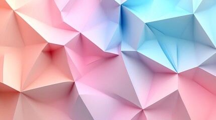 Wall Mural - pastel colored low poly background creating stunning visual effect