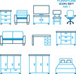 © djdarkflower - Möbel - Tisch, Sessel, Couch, Schrank, Stuhl, Bett, Kommode - furniture icon set