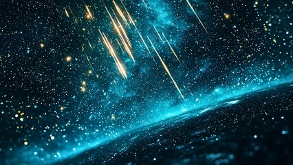 Wall Mural - a vibrant illustration of the cosmos, stars, and celestial bodies in deep space.