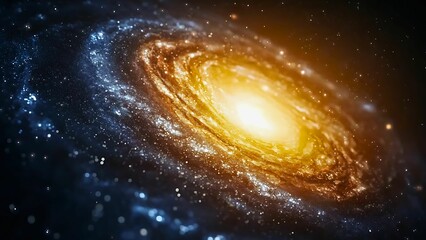 Wall Mural - a spiral galaxy in space.