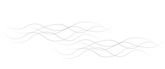 Leinwandbilder - Vector curve wave seamless pattern background. Abstract thin gray and white wavy lines background.