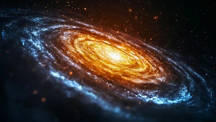Wall Mural - a spiral galaxy in outer space.