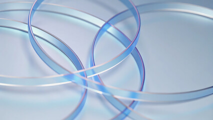 Wall Mural - abstract circular patterns in light blue tones