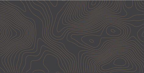 Fototapete - Black background and waves of colored lines Topographic contours map background. Topography geographic colorful lines background. Geographic lines map on elevation assignment pattern. White paper	