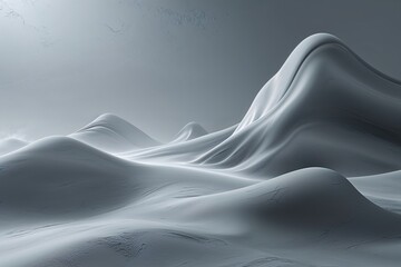 Ethereal Gray Background with Soft Gradient and Smooth Texture
