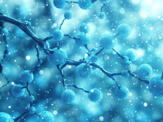 Aufkleber - Blue Abstract Art Background