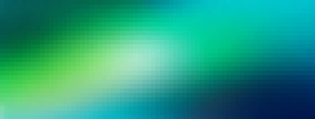 Leinwandbilder - Green and blue pixelated abstract background creating stunning visual design