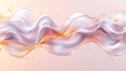 Wall Mural - Abstract flowing liquid, soft pastel colors, modern design, background for cosmetic or beauty products