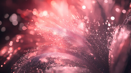 Wall Mural - Abstract pink bokeh background with blurred lights and space for text, light grey and silver colors. generative ai. Light - Lantern. Illustration
