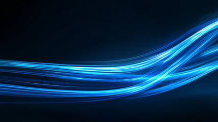 Wall Mural - blue light streaks on dark backdrop. bright blue streaks of light create a dynamic pattern against a