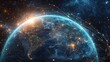 © PhotoParadise - Earth Network Connections in Space, Global , Connectivity