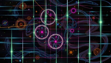 Wall Mural - Abstract Cosmic Dance in Progress