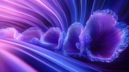 Wall Mural - 3d rendering of purple and blue abstract geometric background. scene for advertising, technology, sh