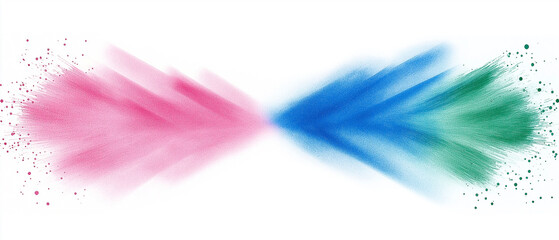 Poster - Colorful particles exploding from the center creating a vibrant design element