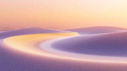 Wall Mural - a vibrant desert landscape features curving sand dunes in pastel hues