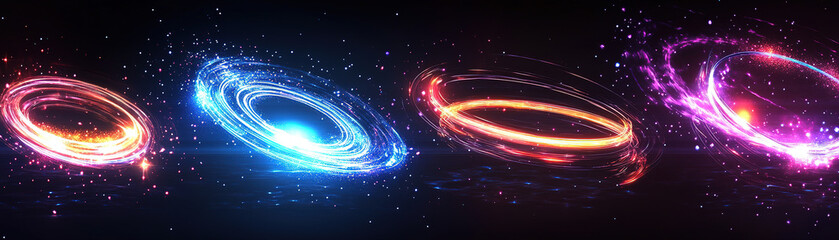 Wall Mural - exploring cosmic phenomena outer space digital art sci-fi environment vibrant viewpoint galactic con