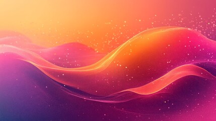 Wall Mural - abstract art piece featuring vibrant color gradients and curved forms