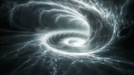 Wall Mural - a swirling vortex of energy and luminescent light creates an illusion