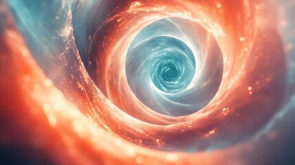 Wall Mural - an abstract artwork shows a spiral of clouds in space