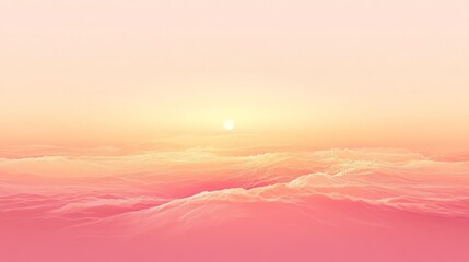 Wall Mural - a beautiful sunset over the surreal and cloudy landscape image