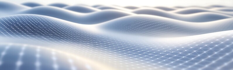 Poster - ahmadwahyuutomo776@gmail.com Futuristic design of a flexible 3D-printed solar panel showcasing innovative technology and sustainability.