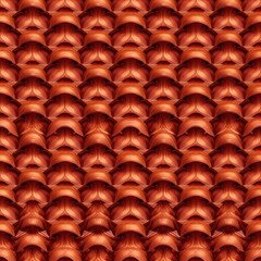 Leinwandbilder - Elegant Wave Pattern. Flowing Red Orange Shapes. Seamless Design Ideal For Textiles. Wallpapers And Digital Backgrounds. Warmth And Movement Enhance Visual Appeal.