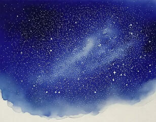 Wall Mural - Watercolor of star constellations AI
