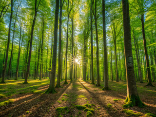  footpath in the forest. forest, nature, tree, green, trees, path, landscape, wood, woods, park, spring, road, summer, foliage, leaf, pine, outdoor, light, sun, environment, autumn, grass, outdoors, se