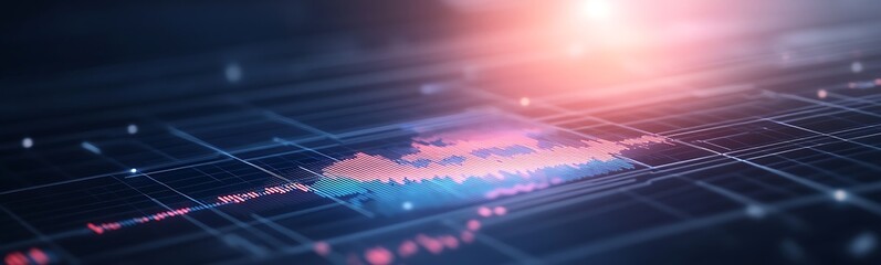 Leinwandbilder - AI-driven financial dashboard image featuring a glowing holographic design for modern business applications.
