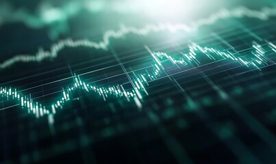 Leinwandbilder - AI-driven stock market prediction image featuring futuristic digital concepts and design elements.