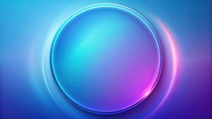 Wall Mural - abstract circular design with glowing neon effects and gradient background