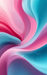 Aufkleber - Ethereal Abstract Art. Gentle Waves Of Pastel Shades Creates Calming Artwork. Smooth Gradients And Highlights Evokes Peaceful Serenity. Delicate Interplay Of Light Makes It Tranquil Art.