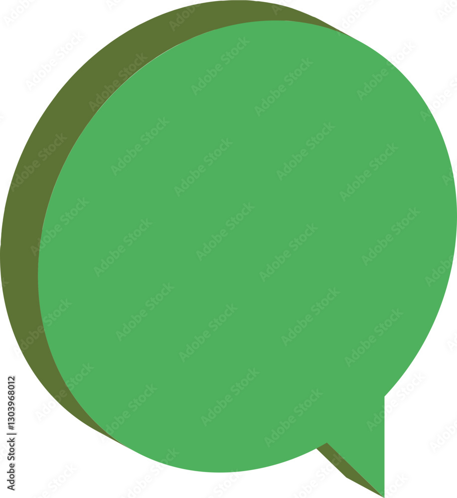 Sprechblase dreidimensional grün