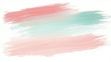 Poster - Soft pencil strokes create a gentle background in faint mint and pastel peach hues for a calming ambiance