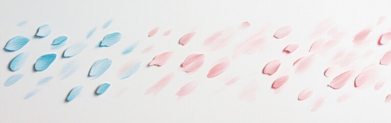 Aufkleber - Minimalist pencil strokes create abstract patterns with blue and pink hues on a light background enhancing artistic expression