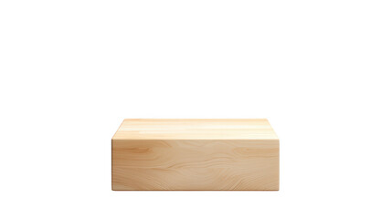 Wall Mural - brown wooden cube on a black background, minimalist study of form and texture