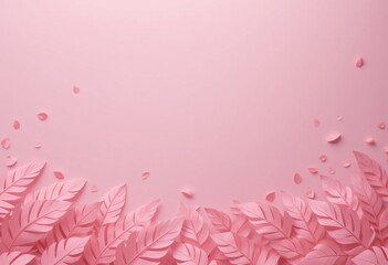 Aufkleber - Soft Pink Leaves. Delicate Petals. Dreamy Background. Minimalist Design. A Tranquil Scene. Modern Aesthetic. Artistic Harmony. Ideal For Creative Projects. Visual Appeal. Gentle Light. Organic Feel.