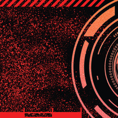 Wall Mural - Abstract futuristic cyber technology background. Sci-fi circuit design. Blueprint on old grungy surface. Futuristic technology design. Cyber punk backdrop	