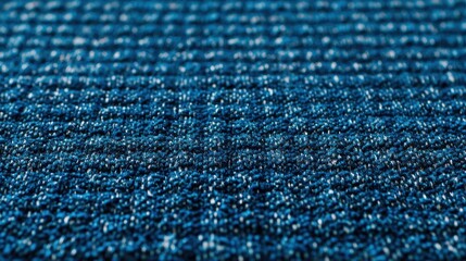 Poster - Close-up of textured blue fabric surface.