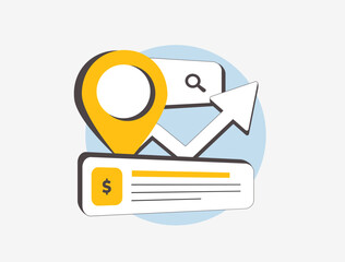 Canvas Print - online local advertising helps businesses attract customers with targeted digital ads. local program