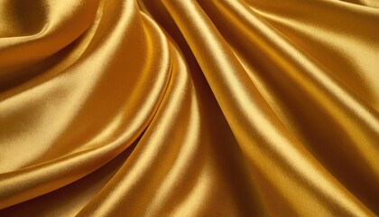Wall Mural - a close up of a gold silk fabric with a very smooth surface generative ai 1