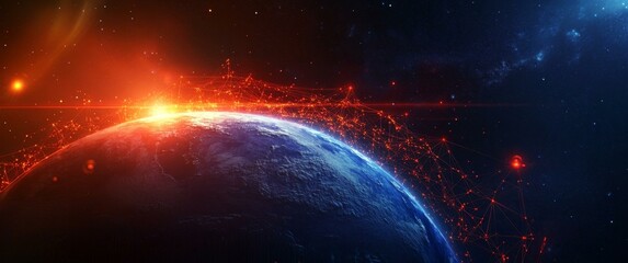 global network earth illustration