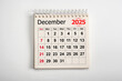 © Celt Studio - December 2025. Resolution, strategy, solution, goal, business and holidays. Date - month January 2025. Page of annual monthly calendar - January 2025